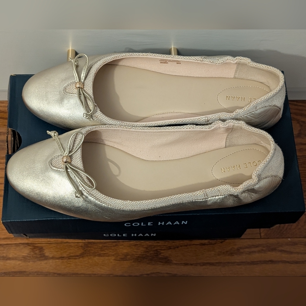 Cole Haan Women's Gold Ballet Flats